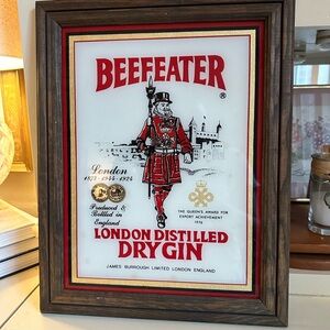 Beefeater London Distilled Dry Gin Framed Sign